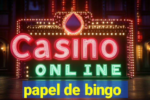 papel de bingo